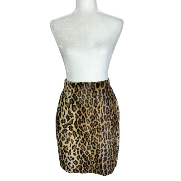 Vintage Istante by Gianni Versace Leopard Print Skirt Size 42 - Picture 3 of 17